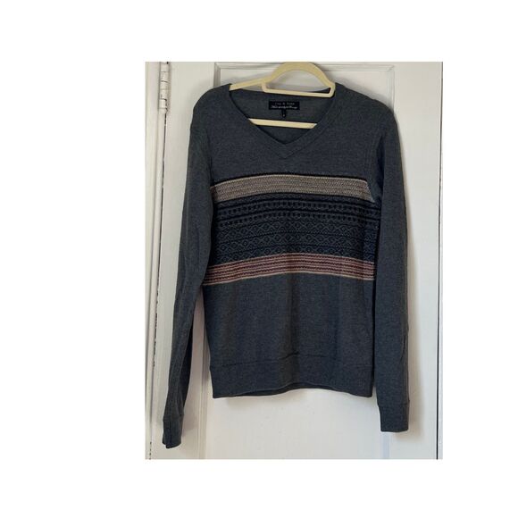Rag & Bone Sweater Woman's size S  Holland Stripe  pullover pattern Gray - Picture 7 of 10
